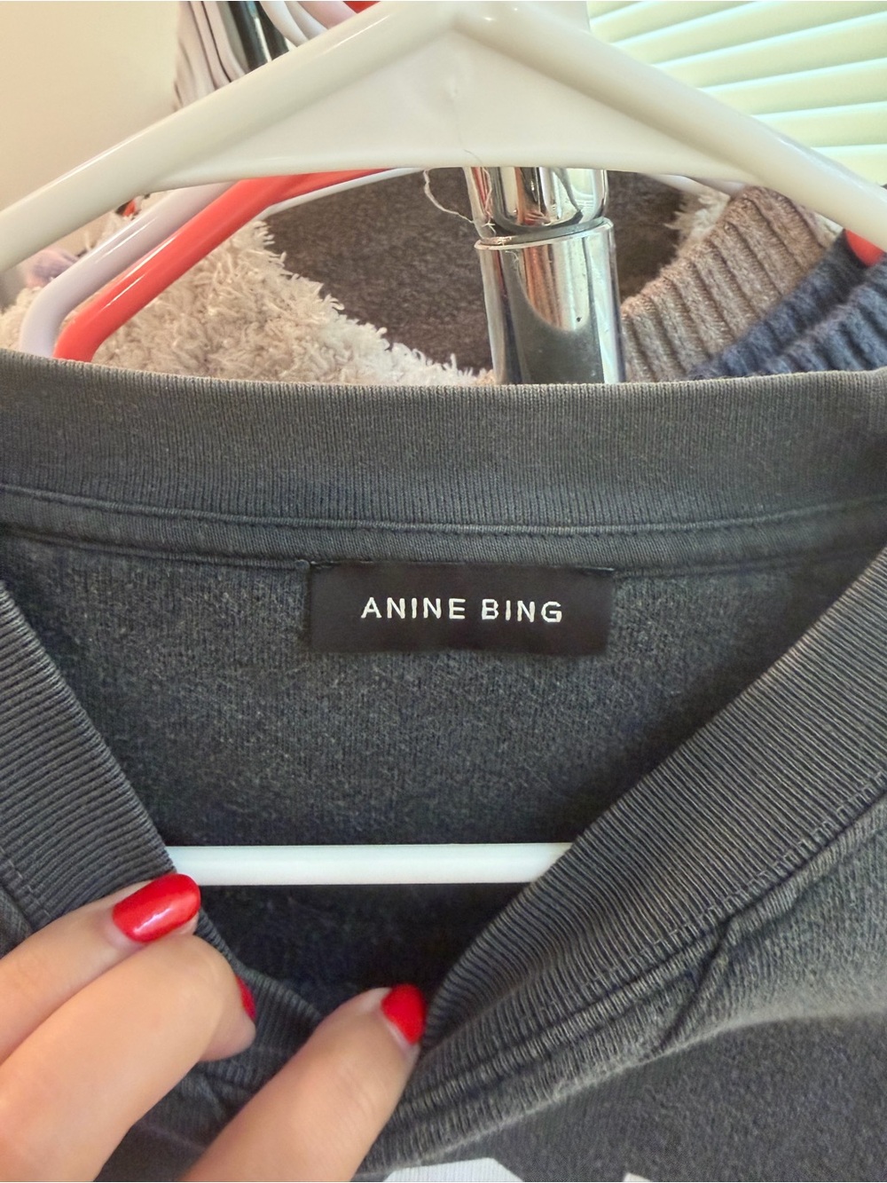 Anine Bing Black 'Chicago' Crewneck Sweatshirt - Picture 2 of 2